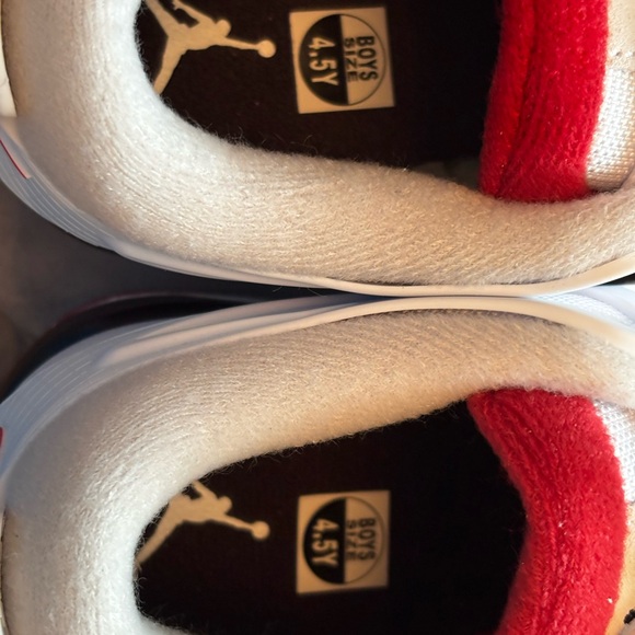 Nike AJ4 White and Red Sneakers with Chunky Silhouette - Picture 8 of 8